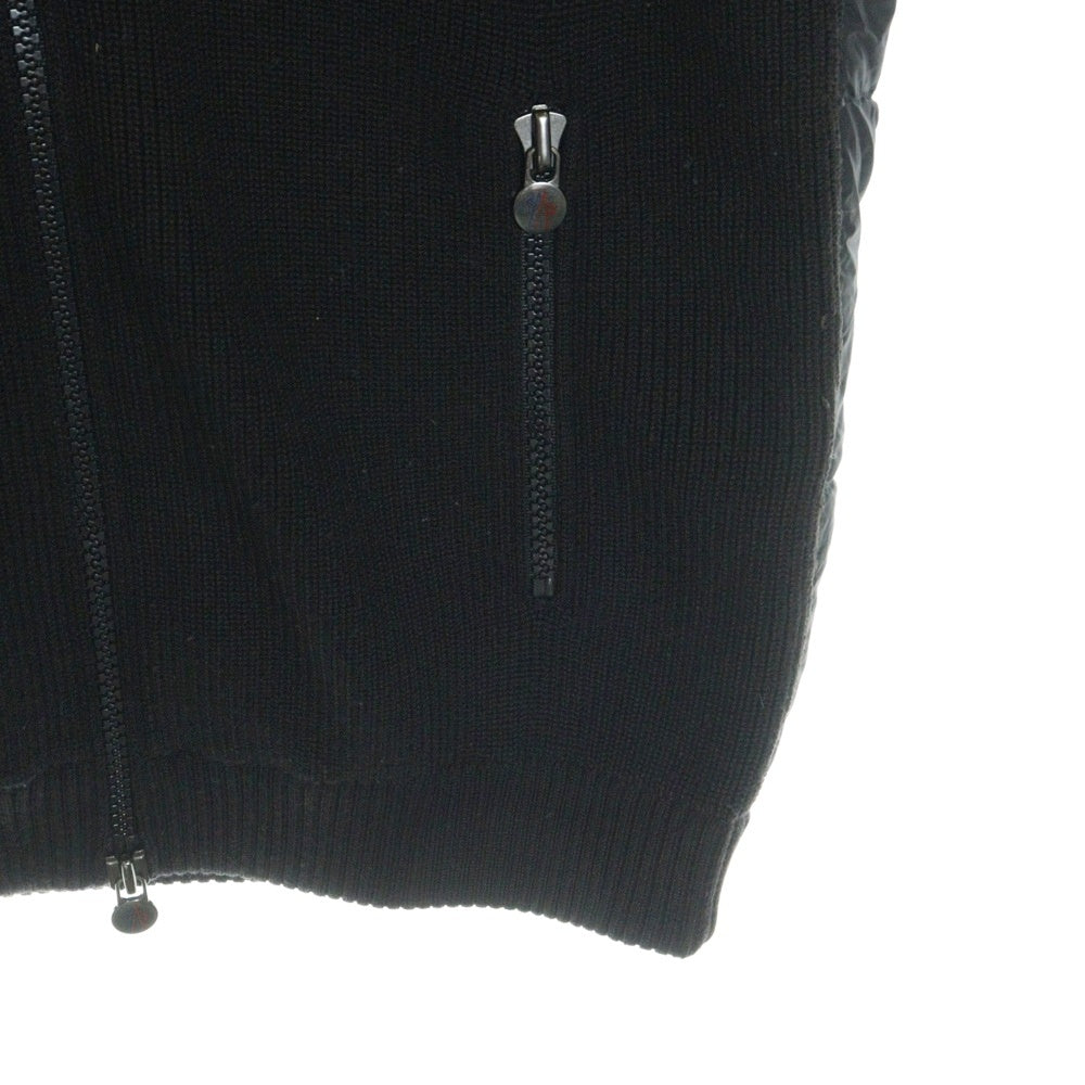 MONCLER(モンクレール) 16AW MAGLIONE TRICOT GILET ニット切り替え フード付き ダウンベスト ブラック B20919413400