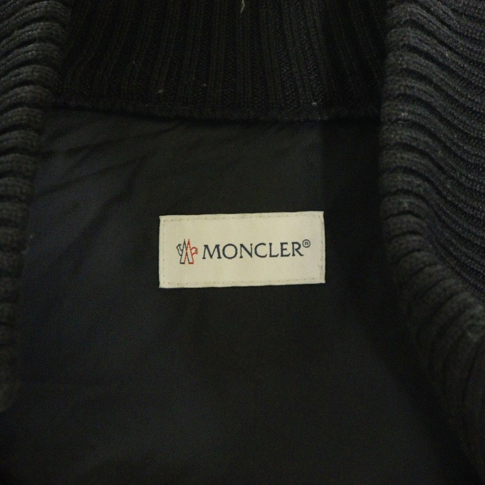 MONCLER(モンクレール) 16AW MAGLIONE TRICOT GILET ニット切り替え フード付き ダウンベスト ブラック B20919413400