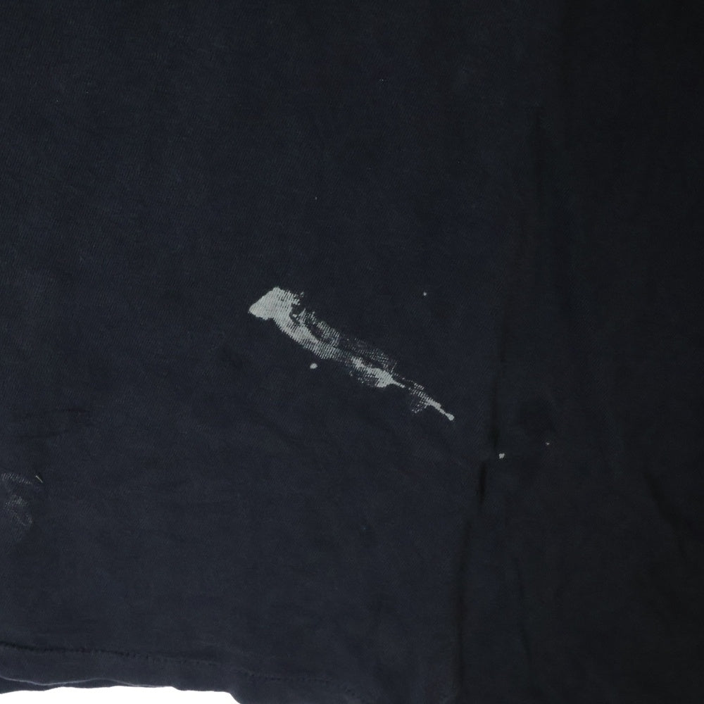 READY MADE(レディメイド) 24SS ヴィンテージ加工 ポケット付き半袖Tシャツ クルーネックカットソー ブラック RE-CO-BK-00-00-278
