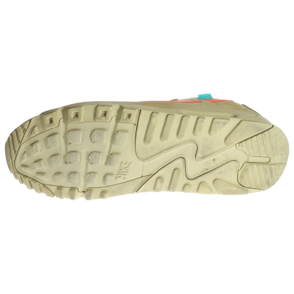 NIKE(ナイキ) ×OFF-WHITE THE 10 AIR MAX 90 DESERT ORE AA7293-200 オフホワイト エアマックス90 デザートオレ ローカットスニーカー ブラウン US10/28cm