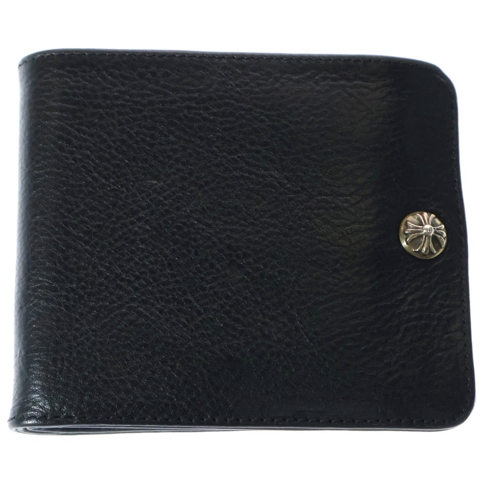 CHROME HEARTS(クロムハーツ) 1SNAP 1スナップ クロス ボールボタン レザーウォレット 財布 ブラック BCA361