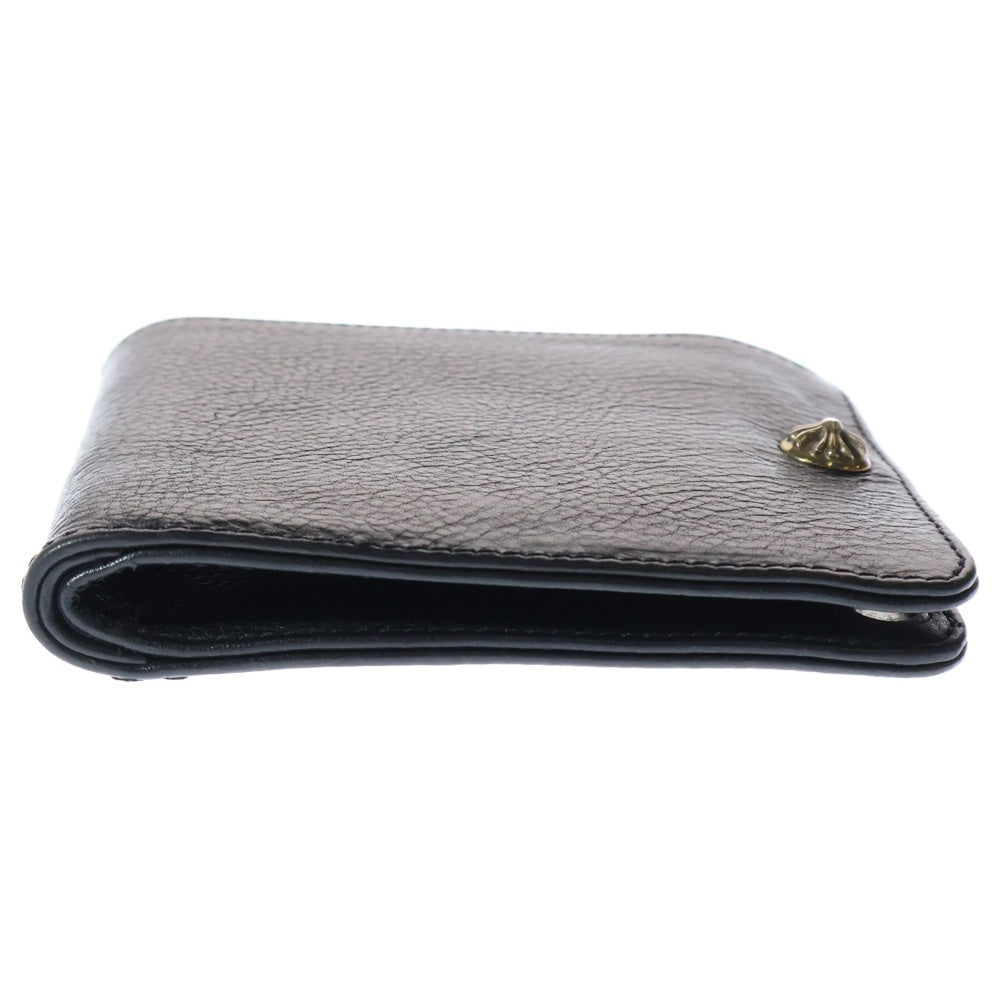 CHROME HEARTS(クロムハーツ) 1SNAP 1スナップ クロス ボールボタン レザーウォレット 財布 ブラック BCA361