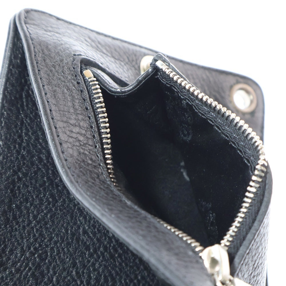 CHROME HEARTS(クロムハーツ) 1SNAP 1スナップ クロス ボールボタン レザーウォレット 財布 ブラック BCA361