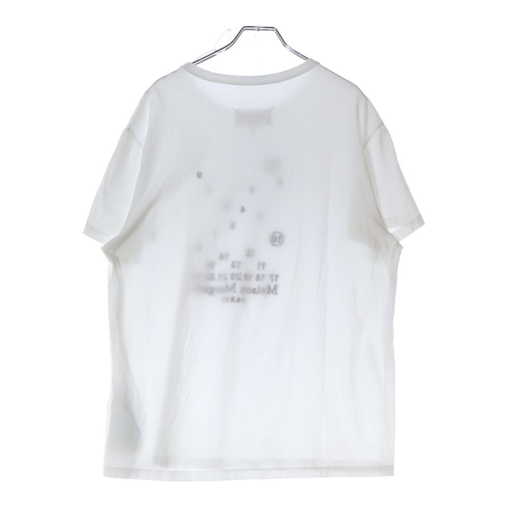 Maison Margiela(メゾンマルジェラ) 23SS カレンダーグラフィック刺繍 半袖Tシャツ クルーネックカットソー ホワイト S50GC0684 S22816