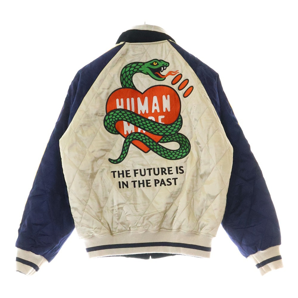 HUMAN MADE(ヒューマンメイド) 24AW REVERSIBLE SOUVENIR JACKET リバーシブルスーベニアジャケット 別珍スカジャン ホワイト/ブラック HM29JK001