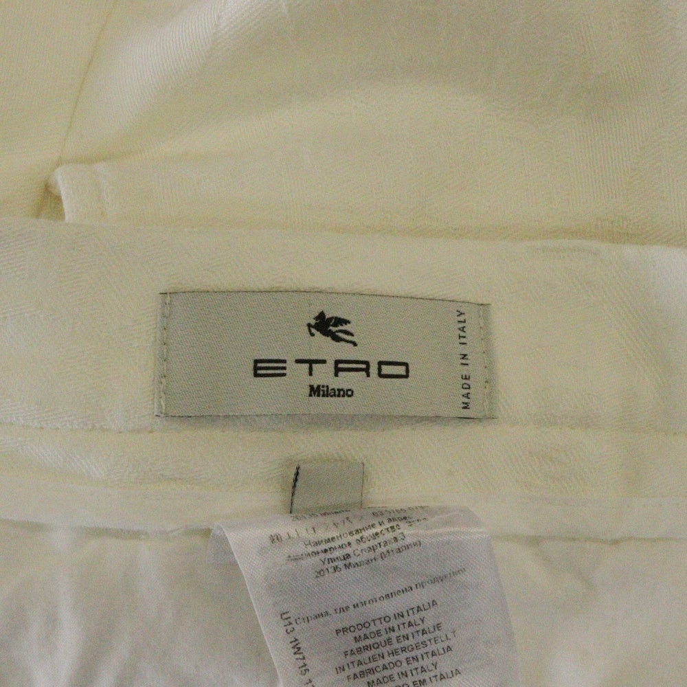ETRO(エトロ) フラワージャガードテーラードジャケット スラックスパンツ セットアップスーツ ホワイト 231-11807-1337