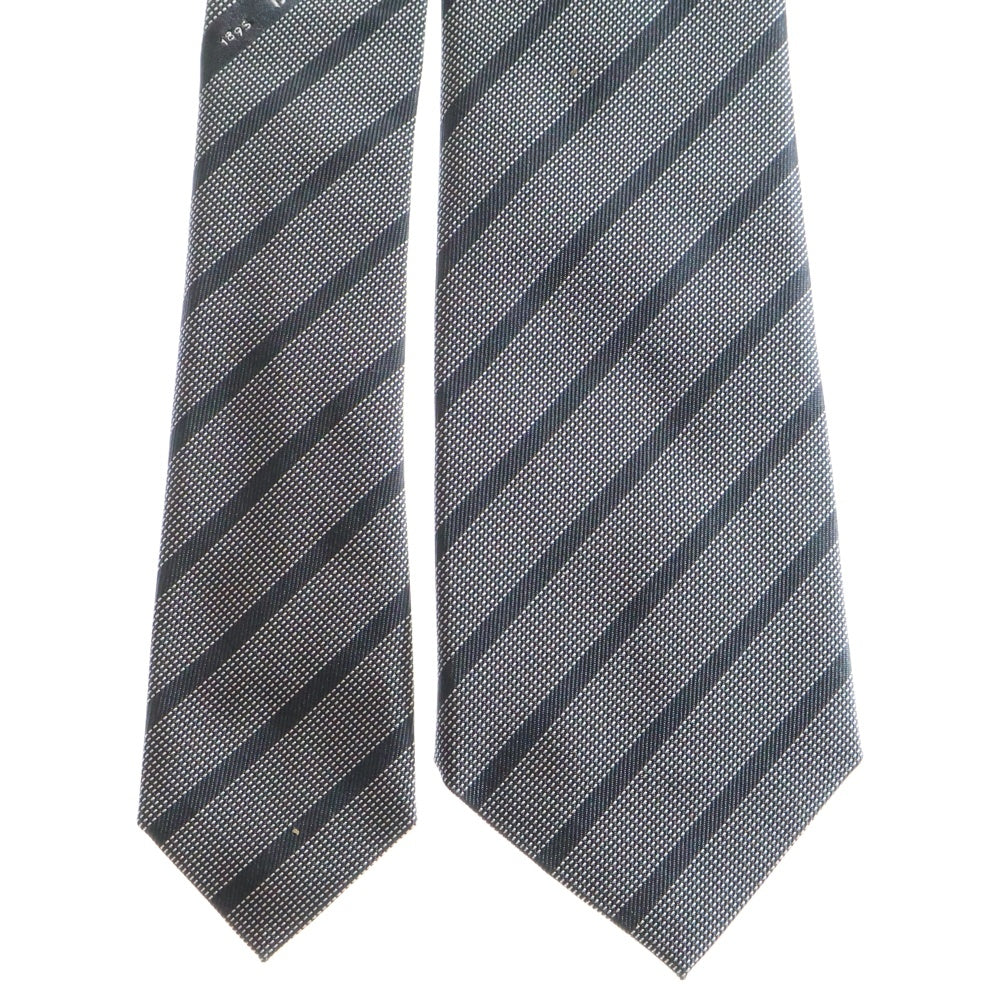 Berluti(ベルルッティ) カリグラフィ レジメンタル シルクネクタイ グレー