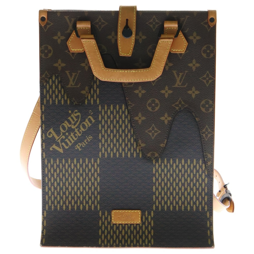LOUIS VUITTON(ルイヴィトン) ×NIGO LVスクエアード ダミエエベヌジャイアント モノグラム 2Way ショルダーバッグ トートバッグ ニゴー ブラウン N40355/FO4260