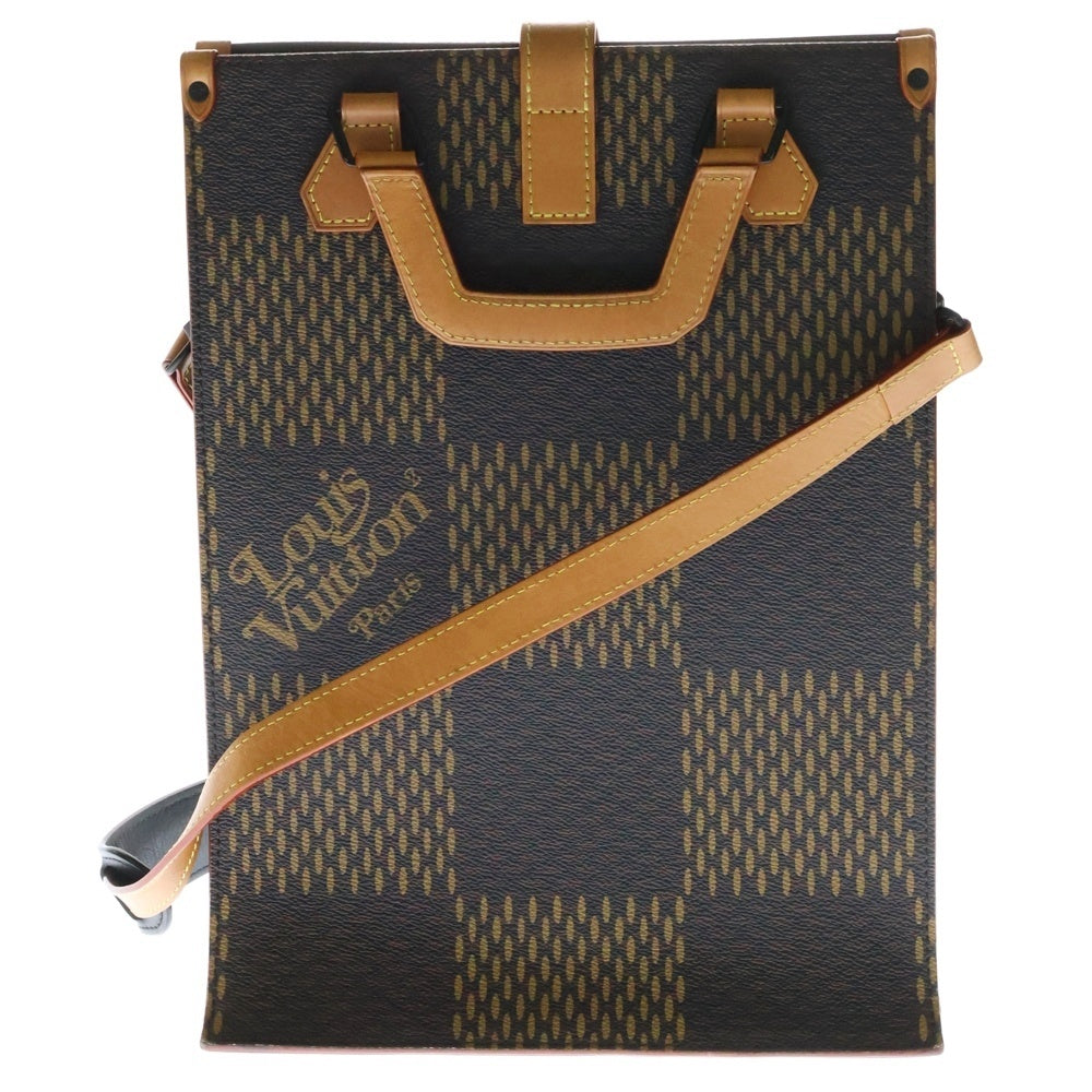 LOUIS VUITTON(ルイヴィトン) ×NIGO LVスクエアード ダミエエベヌジャイアント モノグラム 2Way ショルダーバッグ トートバッグ ニゴー ブラウン N40355/FO4260
