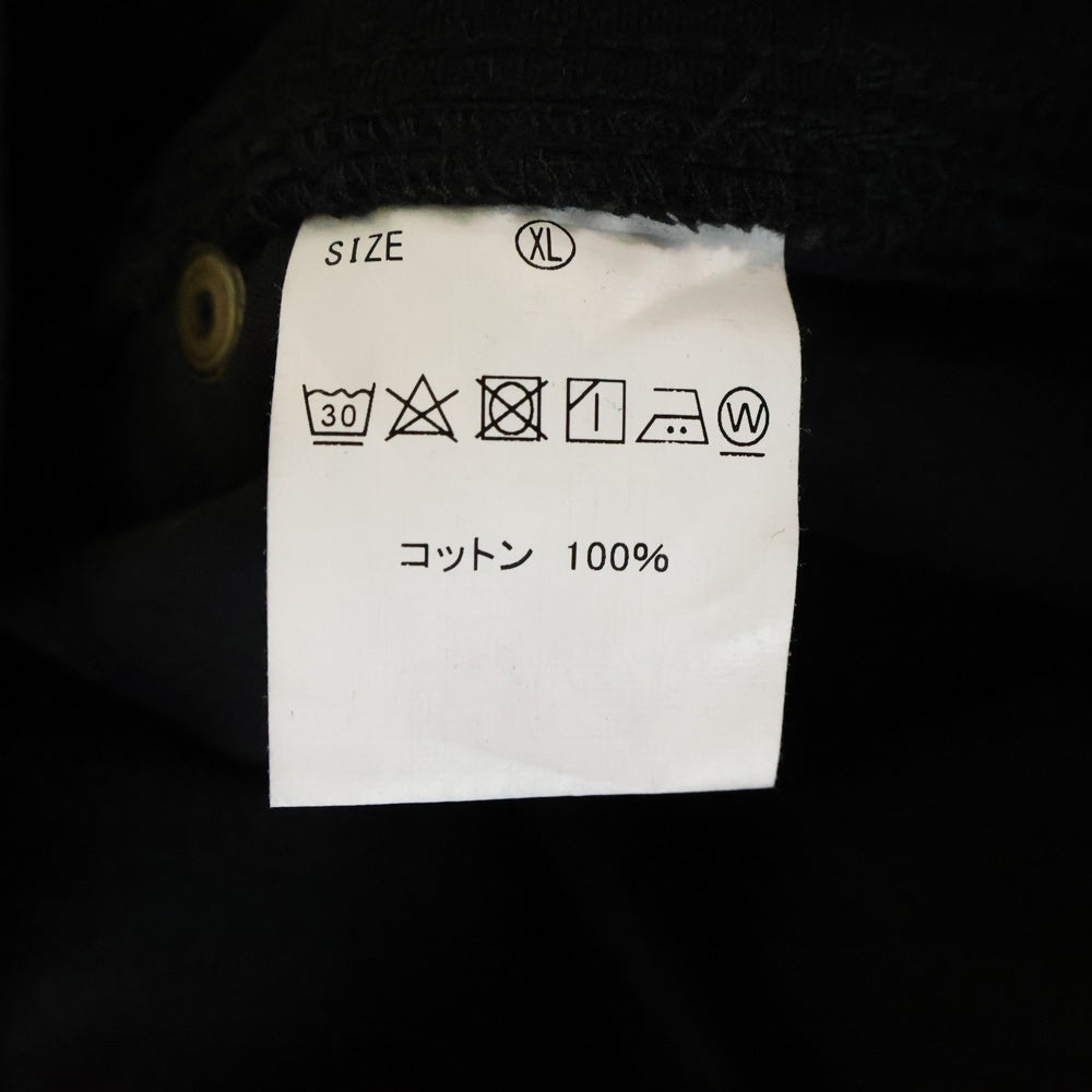 NO BRAND(ノーブランド) ペイズリー柄 カーペンターパンツ ブラック