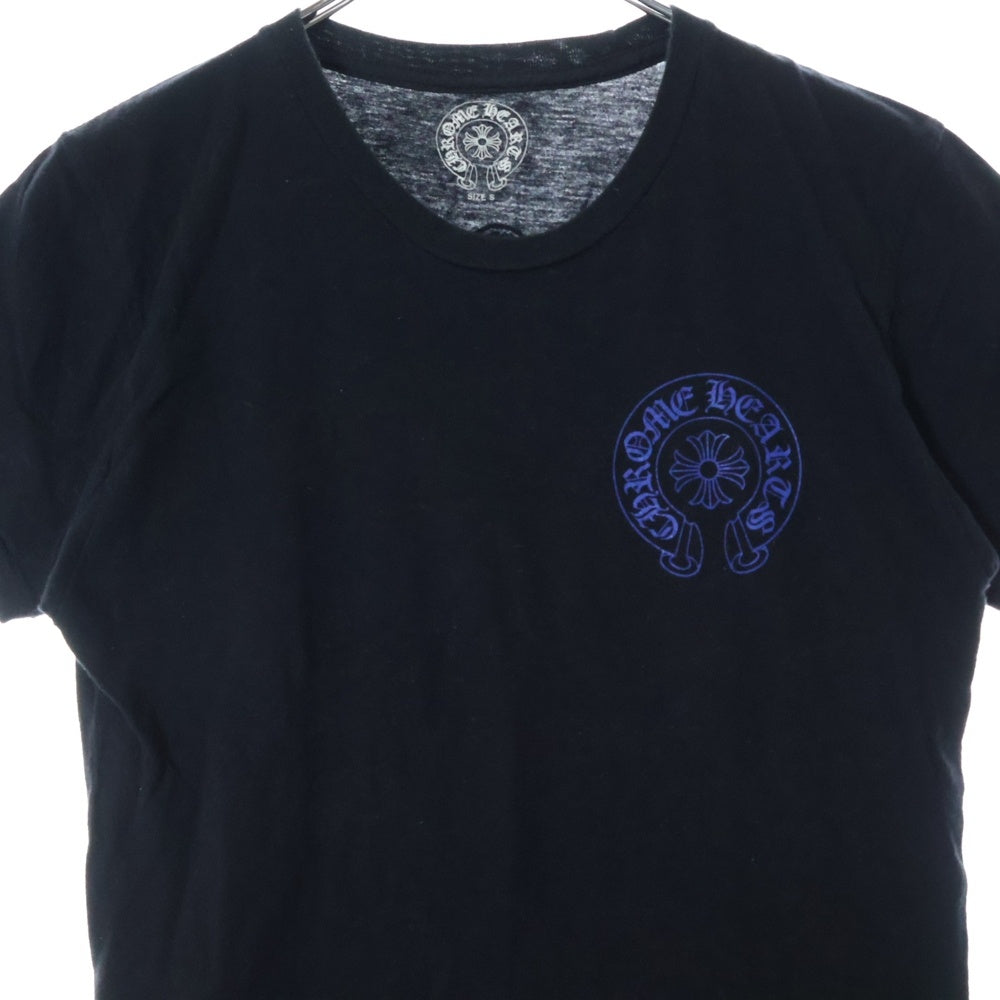CHROME HEARTS(クロムハーツ) OLD CH PLUS バックCHプラスプリント クルーネック 半袖Tシャツ ブラック レディース