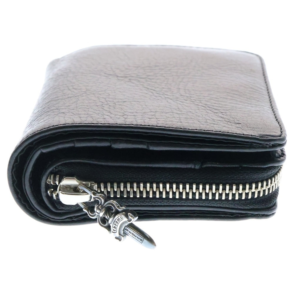 CHROME HEARTS(クロムハーツ) SQ ZIP BILL スクエアジップビル レザーウォレット 財布 ブラック BCA376