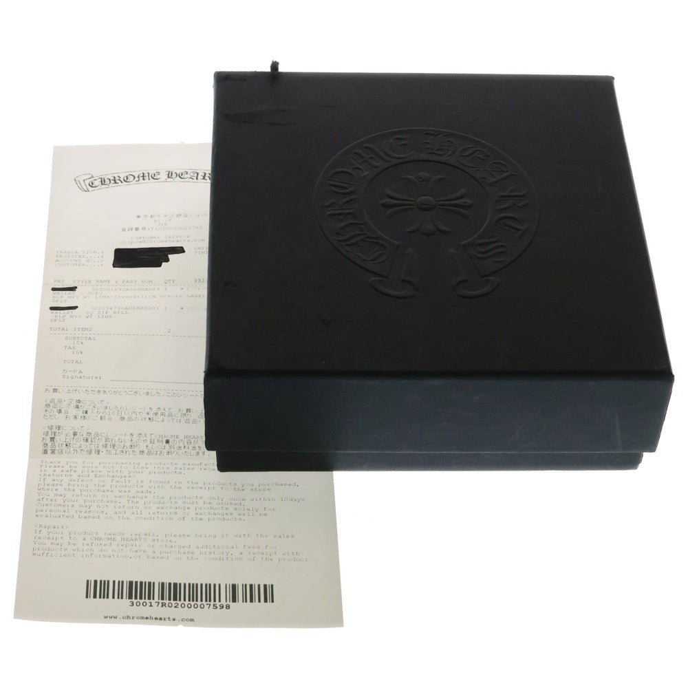 CHROME HEARTS(クロムハーツ) SQ ZIP BILL スクエアジップビル レザーウォレット 財布 ブラック BCA376