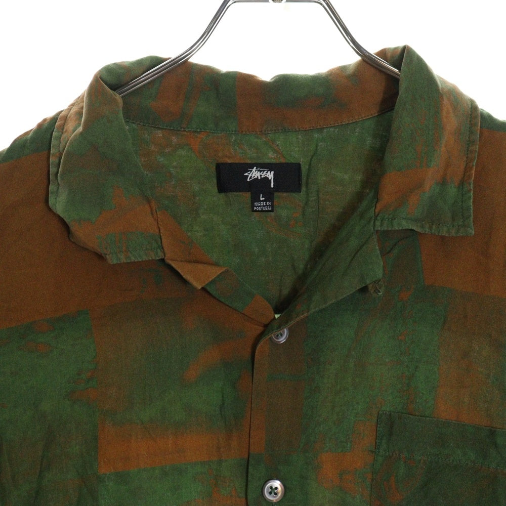 STUSSY(ステューシー) 22SS Photo Film Shirt フォト フィルム 半袖シャツ ブラウン/グリーン 1110241