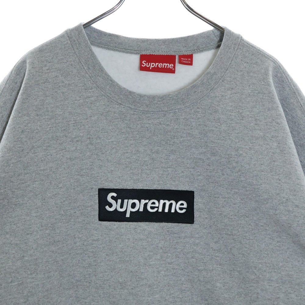 SUPREME(シュプリーム) 22AW Box Logo Crewneck ボックスロゴ クルーネック スウェット トレーナー グレー/ブラック