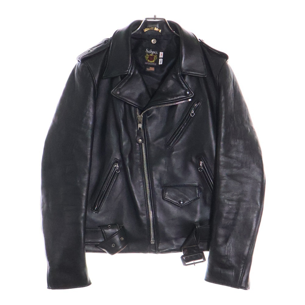 SCHOTT(ショット) 217US SHEEP ONESTAR シープワンスター シープスキン レザーダブルライダースジャケット ブラック 7821950021