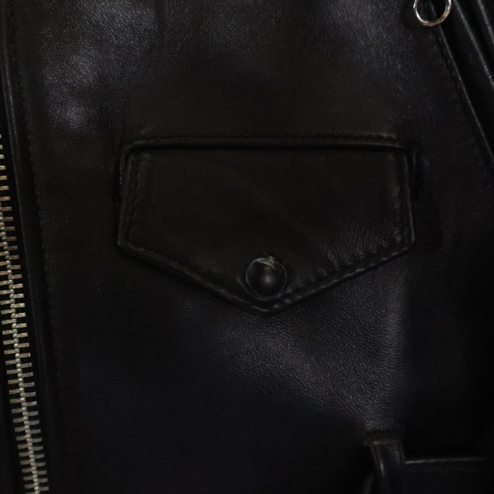 SCHOTT(ショット) 217US SHEEP ONESTAR シープワンスター シープスキン レザーダブルライダースジャケット ブラック 7821950021
