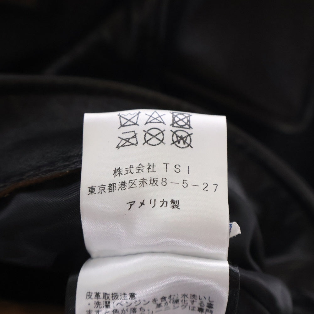 SCHOTT(ショット) 217US SHEEP ONESTAR シープワンスター シープスキン レザーダブルライダースジャケット ブラック 7821950021