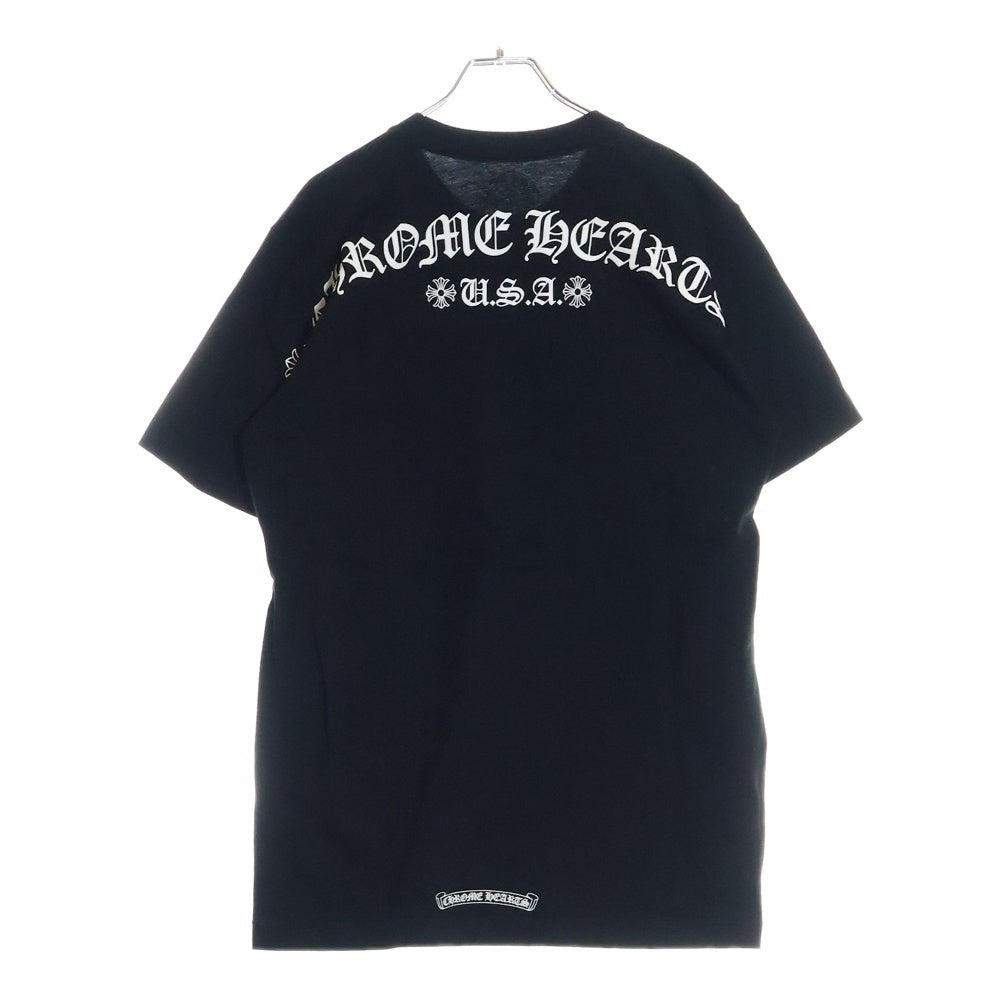 CHROME HEARTS(クロムハーツ) USA Logo S/S TEE スクロールロゴプリントクルーネック半袖Tシャツ ブラック