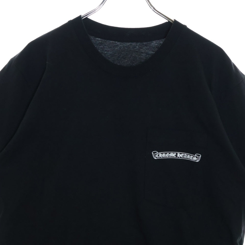 CHROME HEARTS(クロムハーツ) USA Logo S/S TEE スクロールロゴプリントクルーネック半袖Tシャツ ブラック