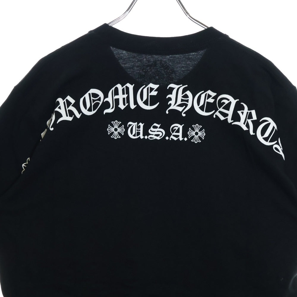 CHROME HEARTS(クロムハーツ) USA Logo S/S TEE スクロールロゴプリントクルーネック半袖Tシャツ ブラック