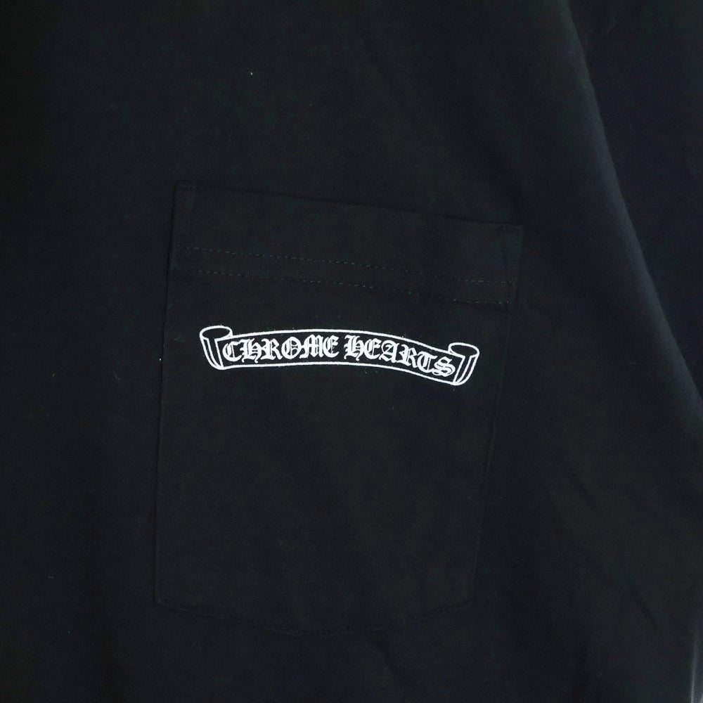CHROME HEARTS(クロムハーツ) USA Logo S/S TEE スクロールロゴプリントクルーネック半袖Tシャツ ブラック