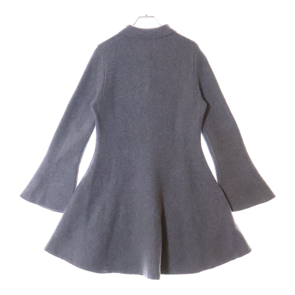 NO BRAND(ノーブランド) REIMS FLARE ONEPIECE ランス フレアワンピース ニット 長袖ワンピース レディース グレー TT23A120040411