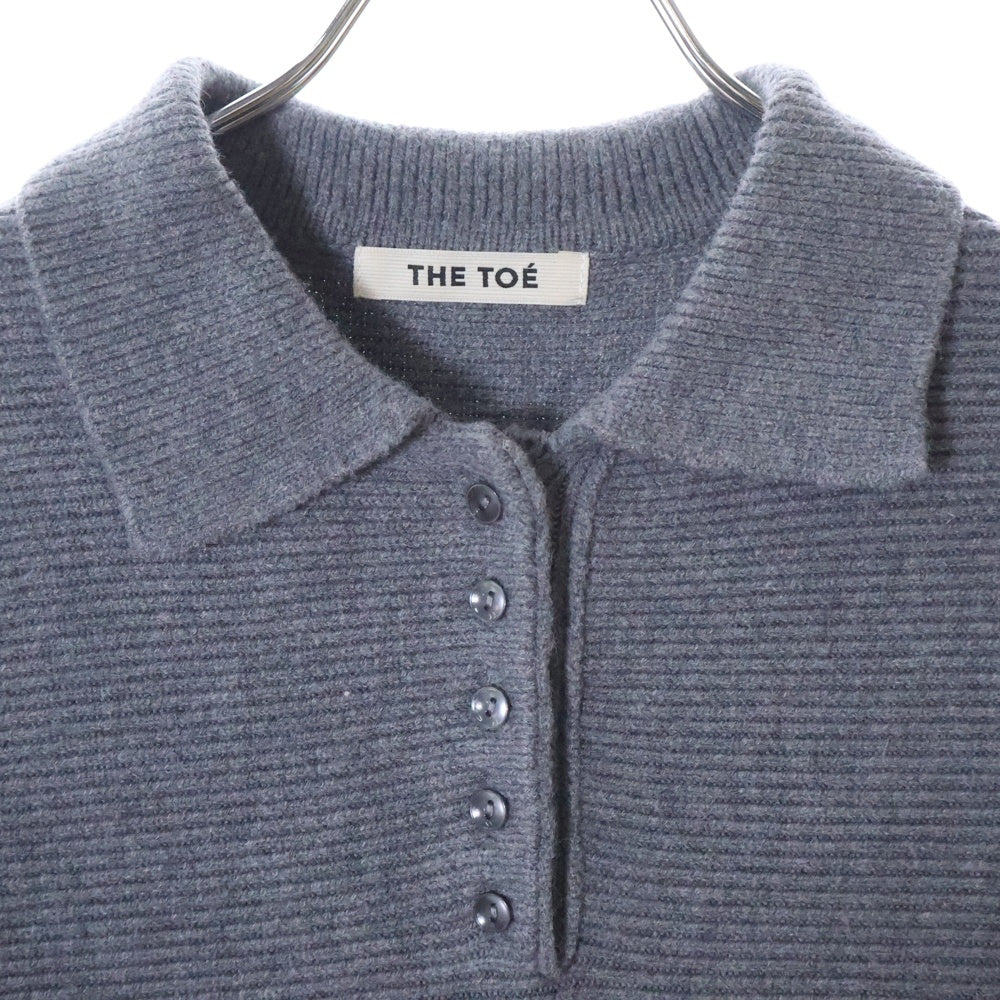 NO BRAND(ノーブランド) REIMS FLARE ONEPIECE ランス フレアワンピース ニット 長袖ワンピース レディース グレー TT23A120040411