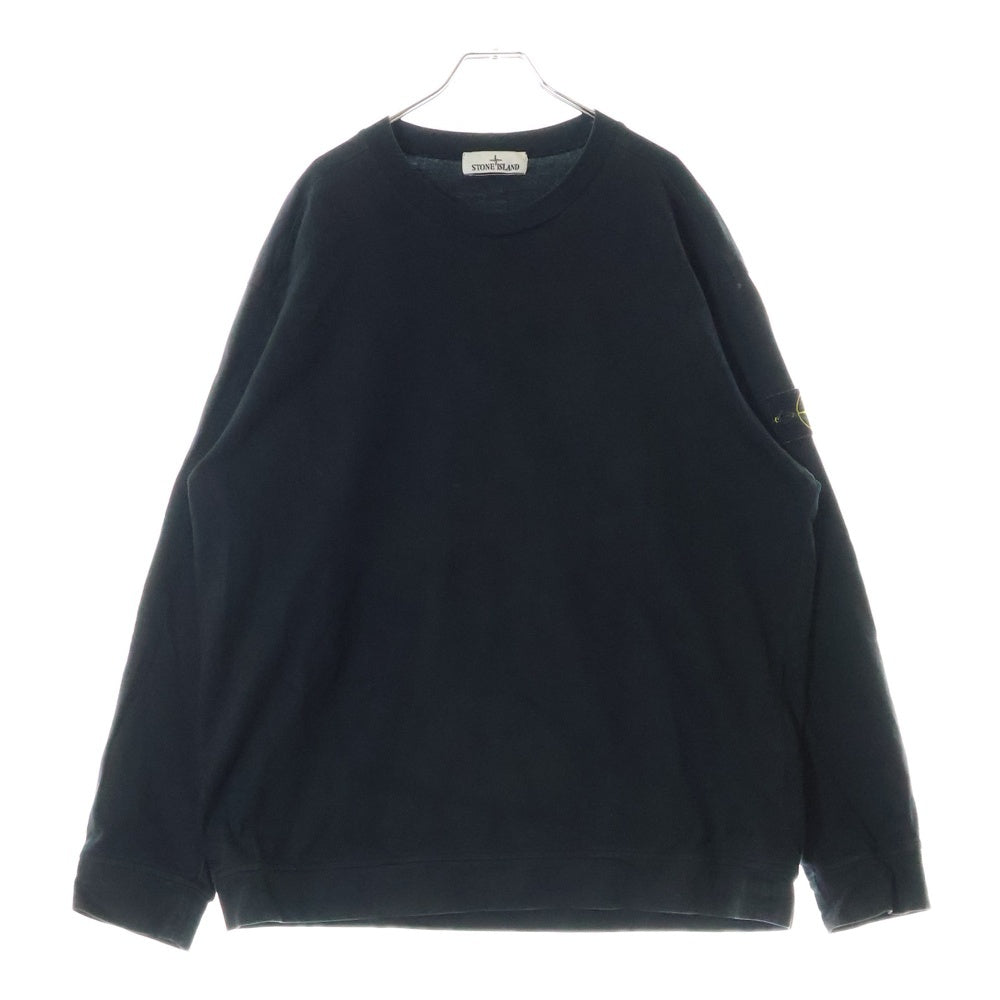 STONE ISLAND(ストーンアイランド) ワッペン付き長袖Tシャツ ロングスリーブカットソー ブラック 801563750