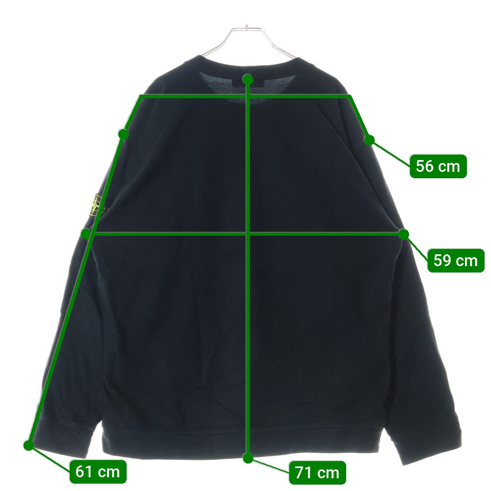 STONE ISLAND(ストーンアイランド) ワッペン付き長袖Tシャツ ロングスリーブカットソー ブラック 801563750