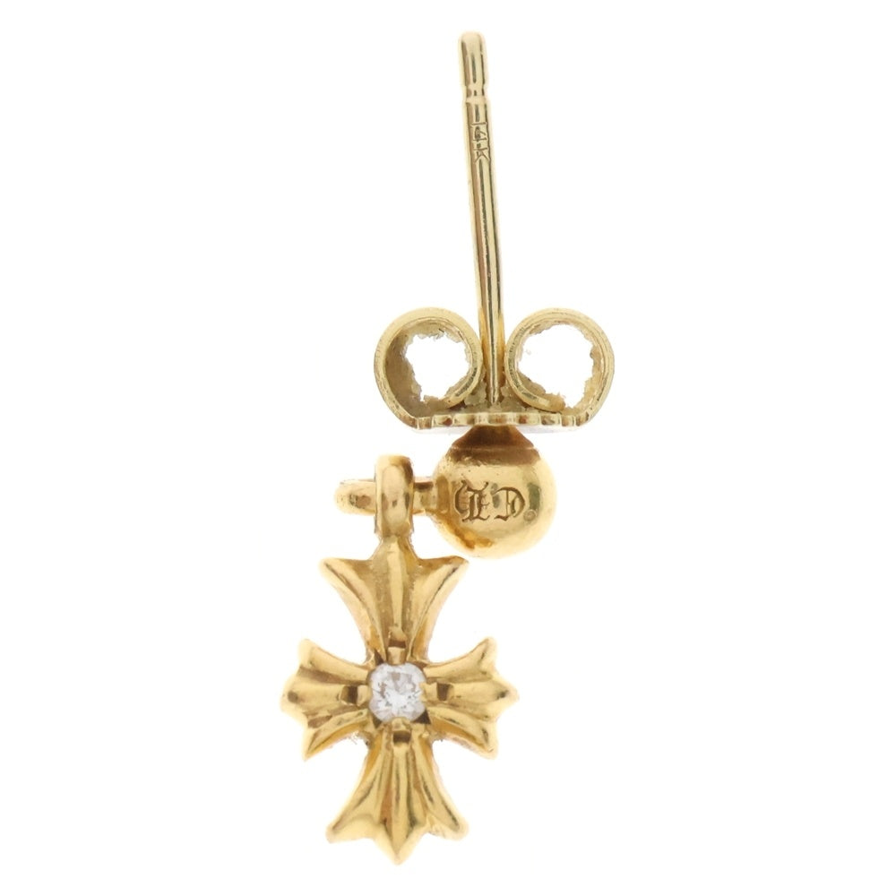 CHROME HEARTS(クロムハーツ) 22K TNY E CH PLS 1DIA タイニーE CHプラス ドロップピアス 1ダイヤ ゴールド BCA024