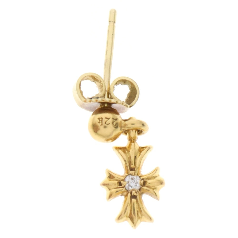 CHROME HEARTS(クロムハーツ) 22K TNY E CH PLS 1DIA タイニーE CHプラス ドロップピアス 1ダイヤ ゴールド BCA024