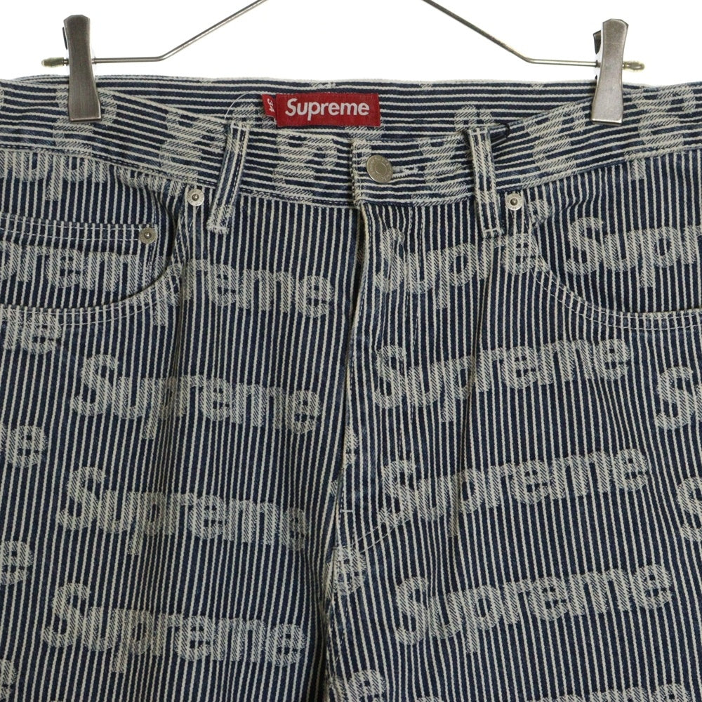 SUPREME(シュプリーム) 24SS Denim Painter Pant Stripe デニムペインターパンツ ストライプパンツ ホワイト/インディゴ
