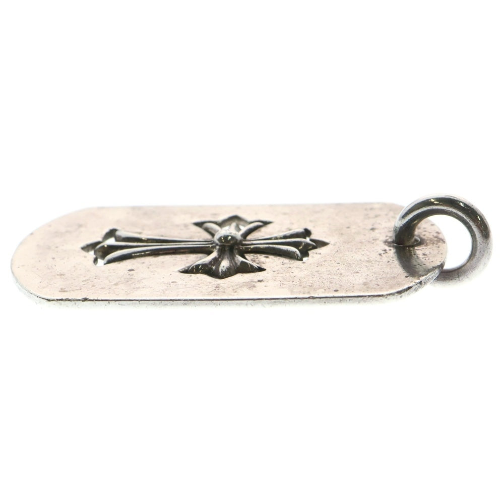 CHROME HEARTS(クロムハーツ) D TAG LRG TNY CRS カットアウトタイニーCHクロス ラージドッグタグ ネックレストップ シルバー