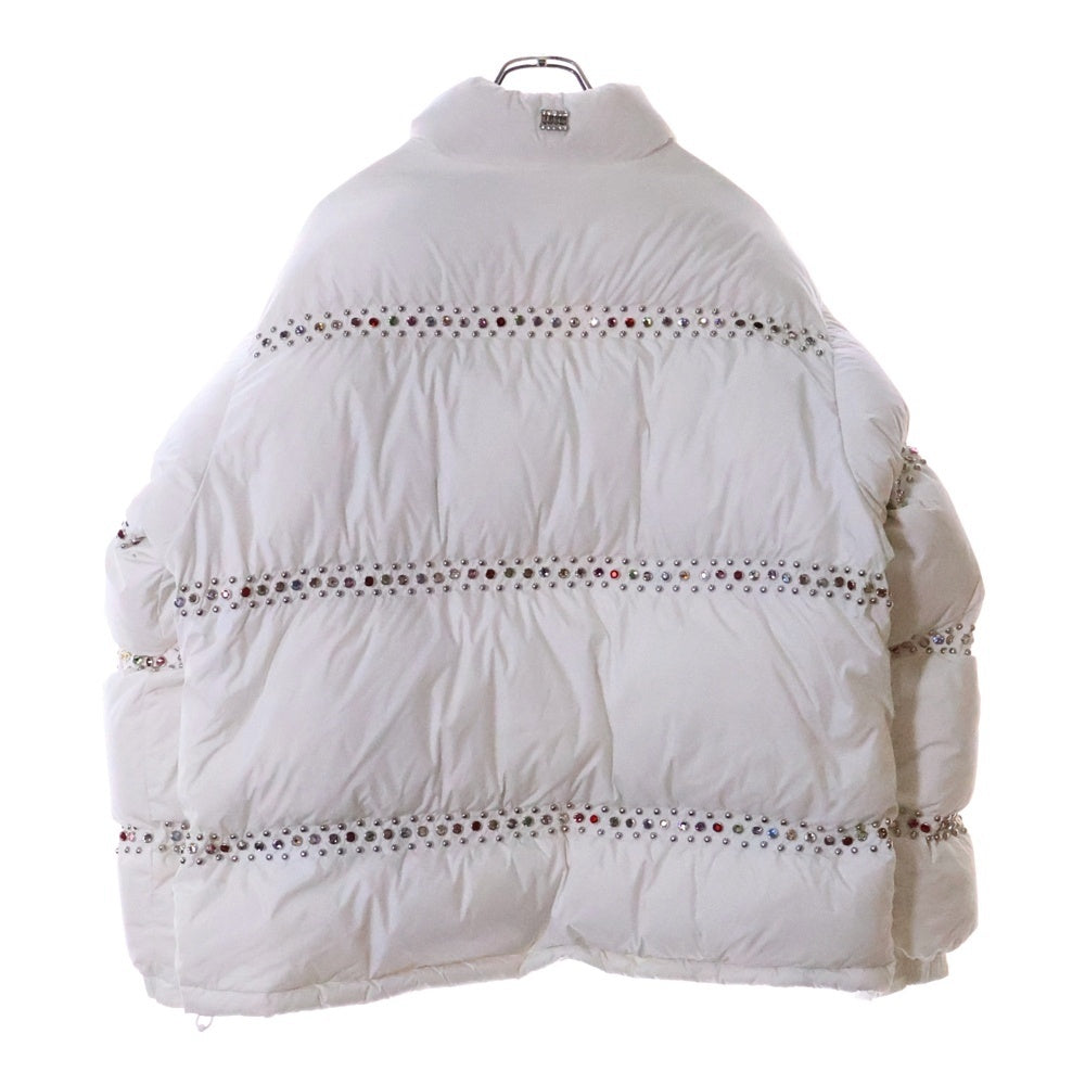 SUPREME(シュプリーム) 22SS ×B.B Simon Studded Puffer Jacket ビービーサイモン スタッズ装飾ダウンジャケット ホワイト