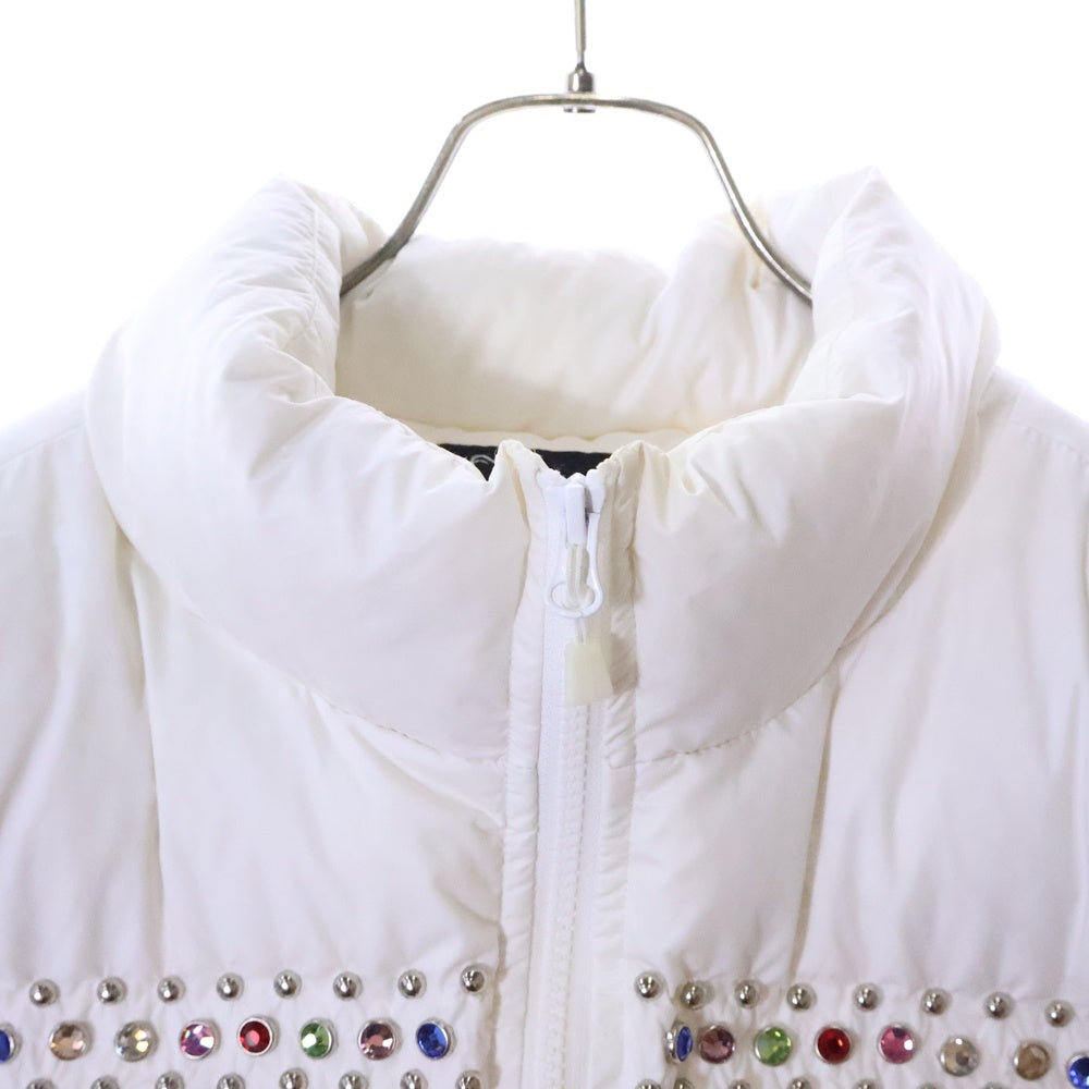 SUPREME(シュプリーム) 22SS ×B.B Simon Studded Puffer Jacket ビービーサイモン スタッズ装飾ダウンジャケット ホワイト