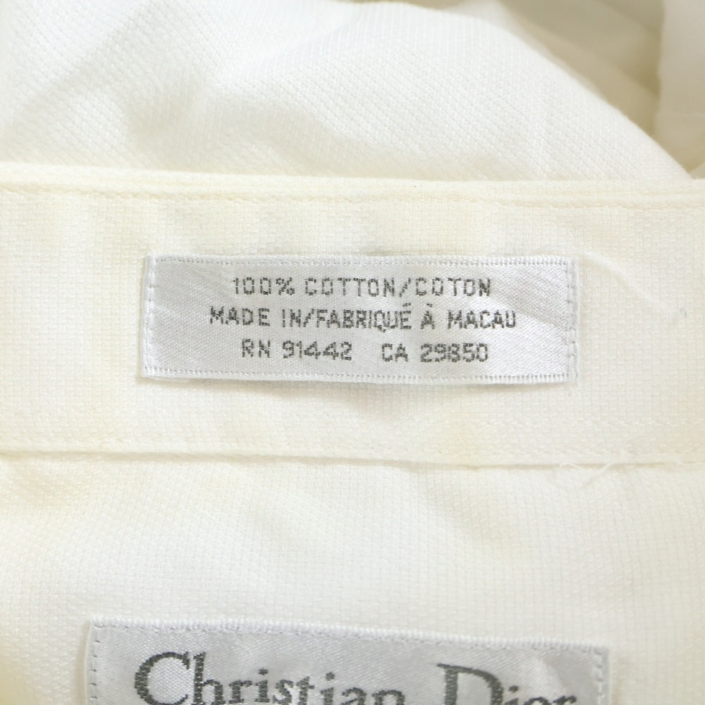 Christian Dior(クリスチャンディオール) コットン カッター 長袖シャツ ホワイト
