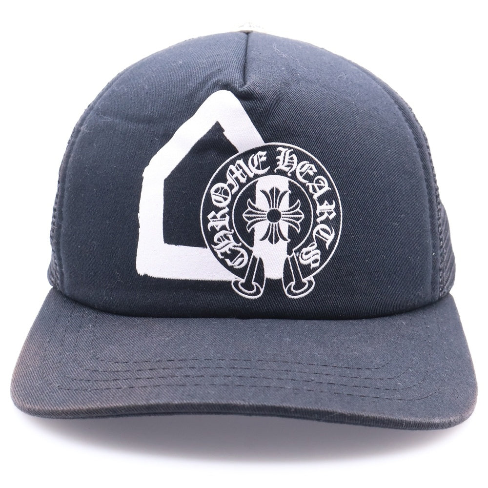 CHROME HEARTS(クロムハーツ) ×DOVER STREET MARKET TRUCKER CAP ドーバーストリートマーケット トラッカーキャップ DSMクロスボール付メッシュキャップ 帽子 ブラック