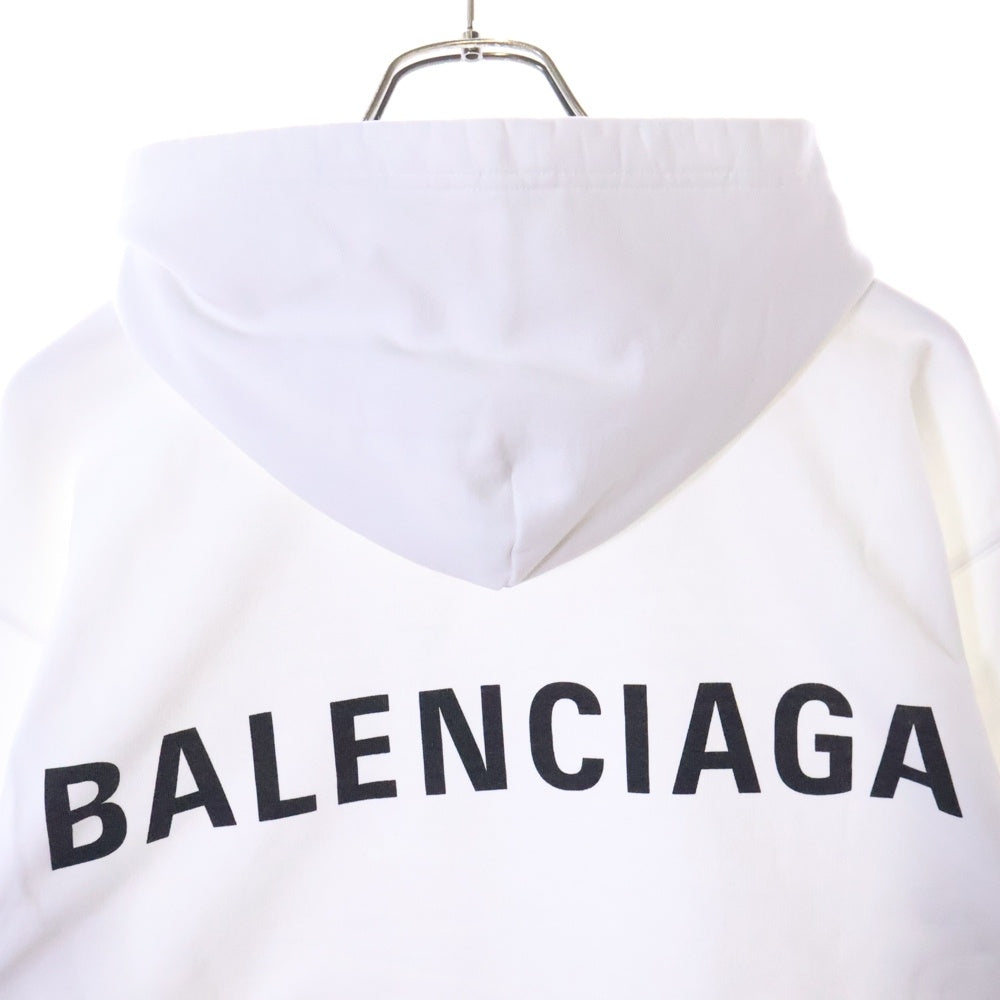 BALENCIAGA(バレンシアガ) バックロゴプリント プルオーバーパーカー ホワイト 556113 TAV37