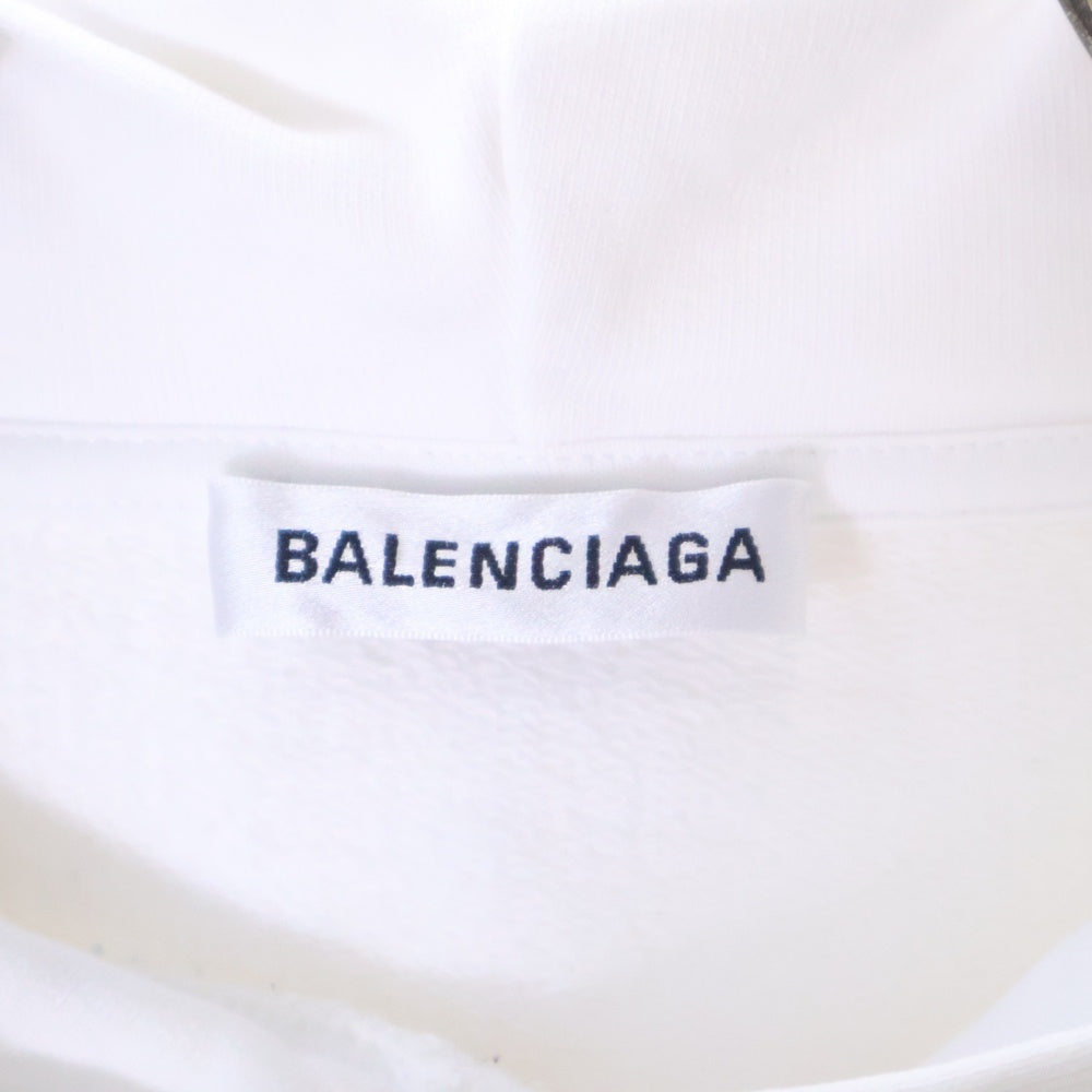 BALENCIAGA(バレンシアガ) バックロゴプリント プルオーバーパーカー ホワイト 556113 TAV37
