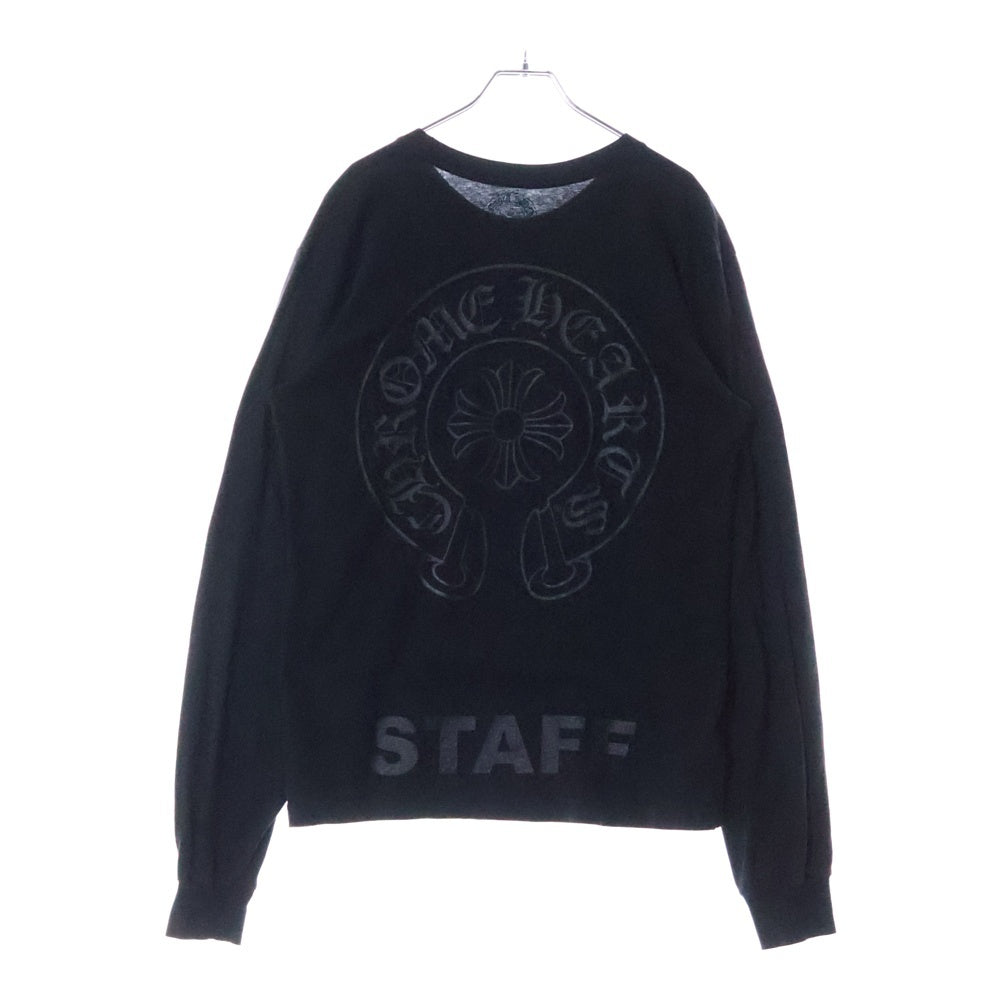 CHROME HEARTS(クロムハーツ) CH L/S 1 STAFF限定ホースシュープリント長袖カットソー ブラック