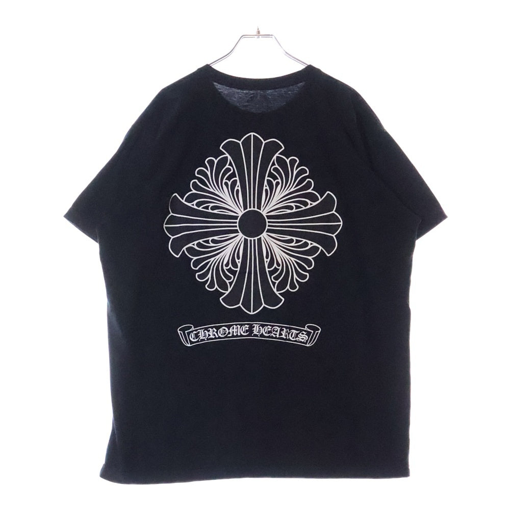 CHROME HEARTS(クロムハーツ) CH PLUS CROSS CHプラス クロス プリント クルーネック 半袖Tシャツ ブラック