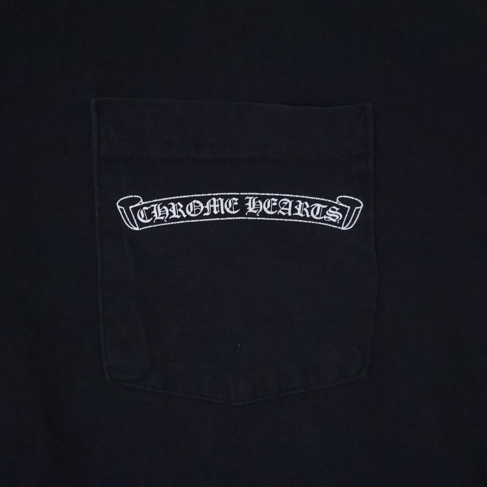 CHROME HEARTS(クロムハーツ) CH PLUS CROSS CHプラス クロス プリント クルーネック 半袖Tシャツ ブラック