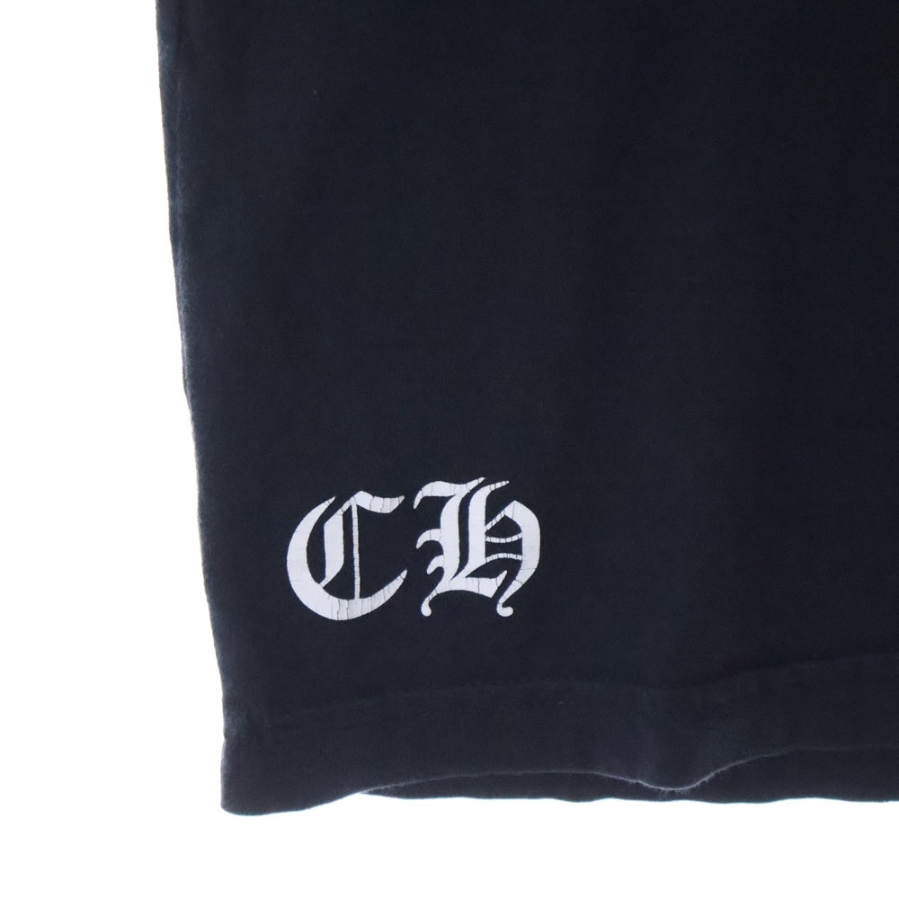 CHROME HEARTS(クロムハーツ) CH PLUS CROSS CHプラス クロス プリント クルーネック 半袖Tシャツ ブラック