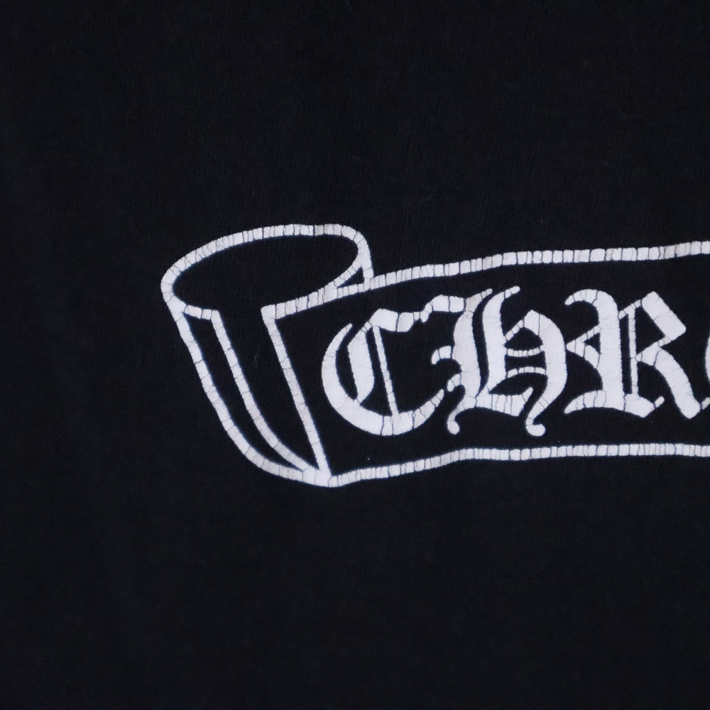 CHROME HEARTS(クロムハーツ) CH PLUS CROSS CHプラス クロス プリント クルーネック 半袖Tシャツ ブラック