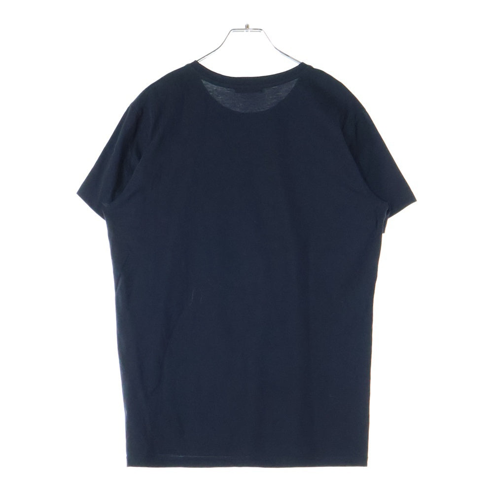 BALMAIN(バルマン) メタリックロゴプリント半袖Tシャツ クルーネックカットソー ブラック W8H8601I258