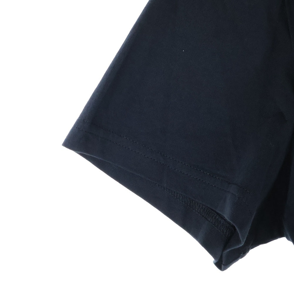 BALMAIN(バルマン) メタリックロゴプリント半袖Tシャツ クルーネックカットソー ブラック W8H8601I258