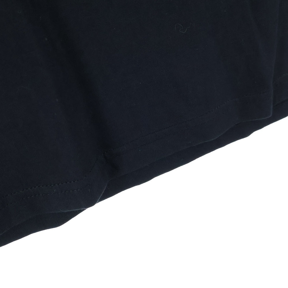 BALMAIN(バルマン) メタリックロゴプリント半袖Tシャツ クルーネックカットソー ブラック W8H8601I258