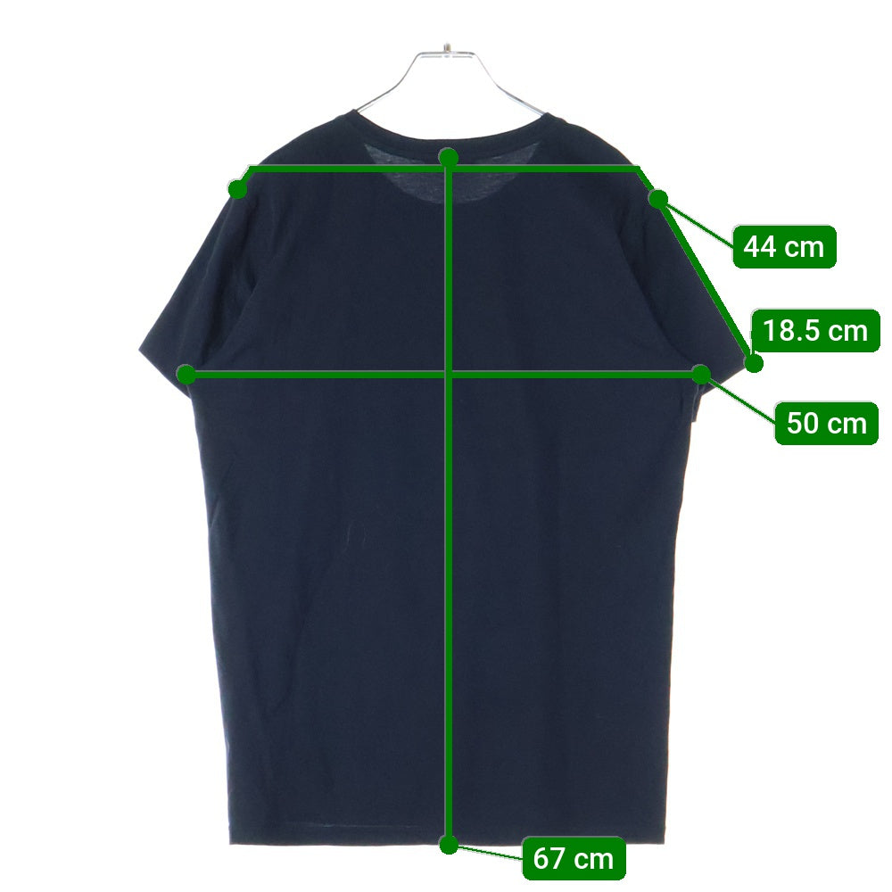 BALMAIN(バルマン) メタリックロゴプリント半袖Tシャツ クルーネックカットソー ブラック W8H8601I258