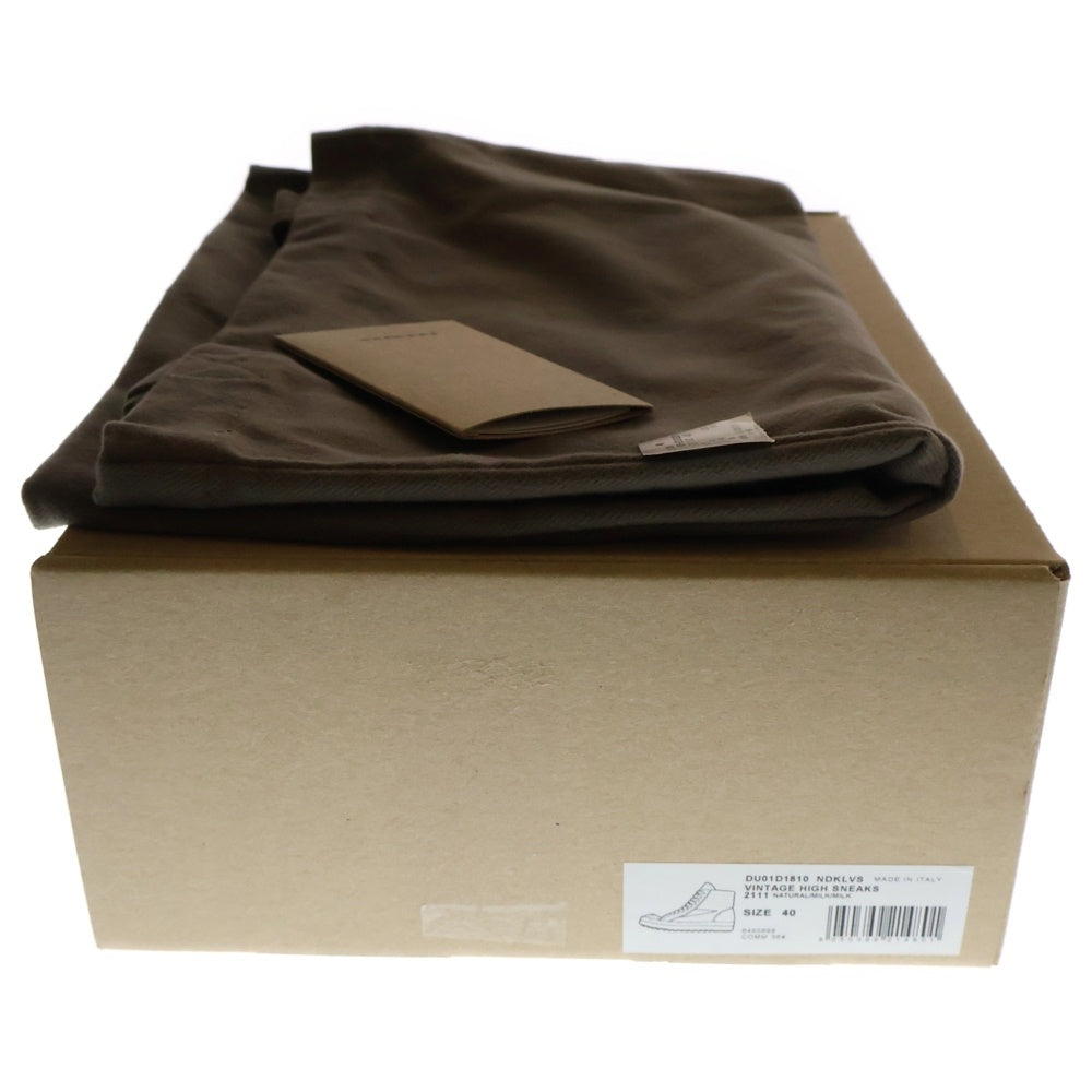 DRKSHDW(ダークシャドウ) 24SS VINTAGE HIGH SNEAKS ヴィンテージ ハイカットスニーカー ホワイト DU01D1810